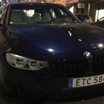 Sköna vinterbilder på en BMW M3 i Stockholm