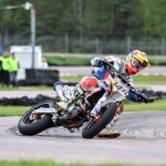 Hampus Gustafsson dominerade i årets Supermoto SM premiär – Finska Otto-Pekka Lappalainen på 2:a plats